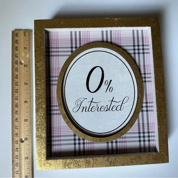 Brand NEW Zero Interest Plaid Frame Wall Art Fun Decor - Picture 4 of 5